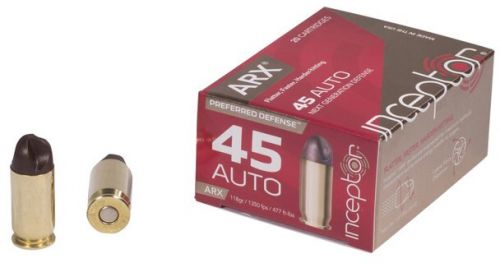 Buy Inceptor ARX Ammo .45 ACP 118gr Lead Free 20rd Online